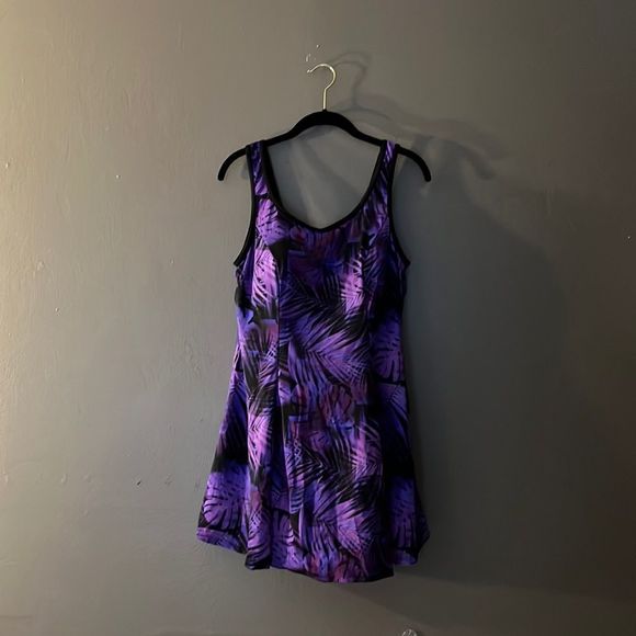 Purple Design One Piece Swimsuit